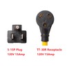 NEMA 5-15P to TT-30R 120V 15 Amp 4 FT with