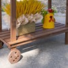 CHARMMA 36" Wooden Potting Bench Work Table with 2 Removable