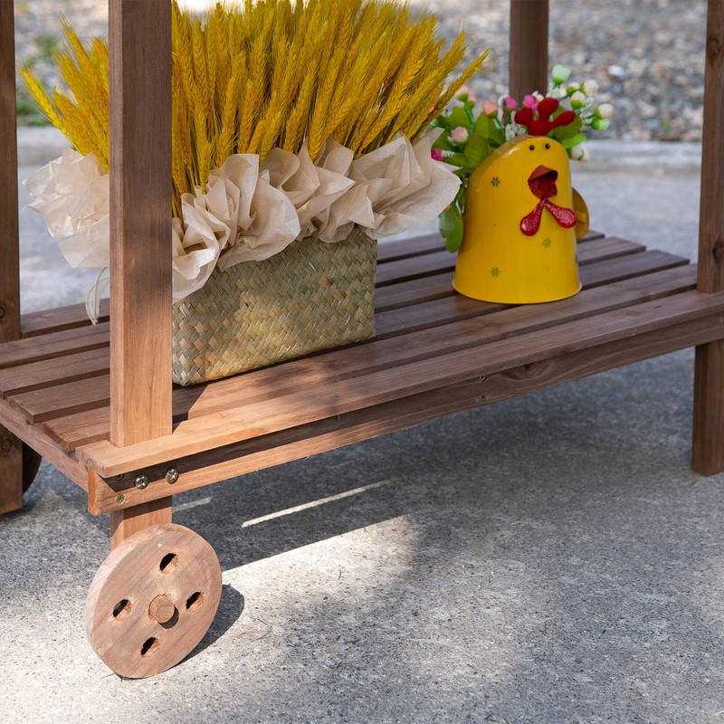 CHARMMA 36" Wooden Potting Bench Work Table with 2 Removable
