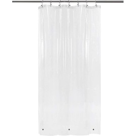 Narrow Shower Curtain Liner with 3 Magnets - 36" x 78", Waterproof PEVA Shower Liner for Small Long Bathroom Stall, PVC Free, Metal Grommets - Clear, 36X78 Take a Bath