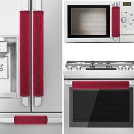 ZAWAGIIK 5Pcs Refrigerator Door Handle Cover Washable Kitchen Appliance Decor Handles Fridge Oven Microwave Dishwasher Antiskid Protector, Keep Off Fingerprints Food Stains