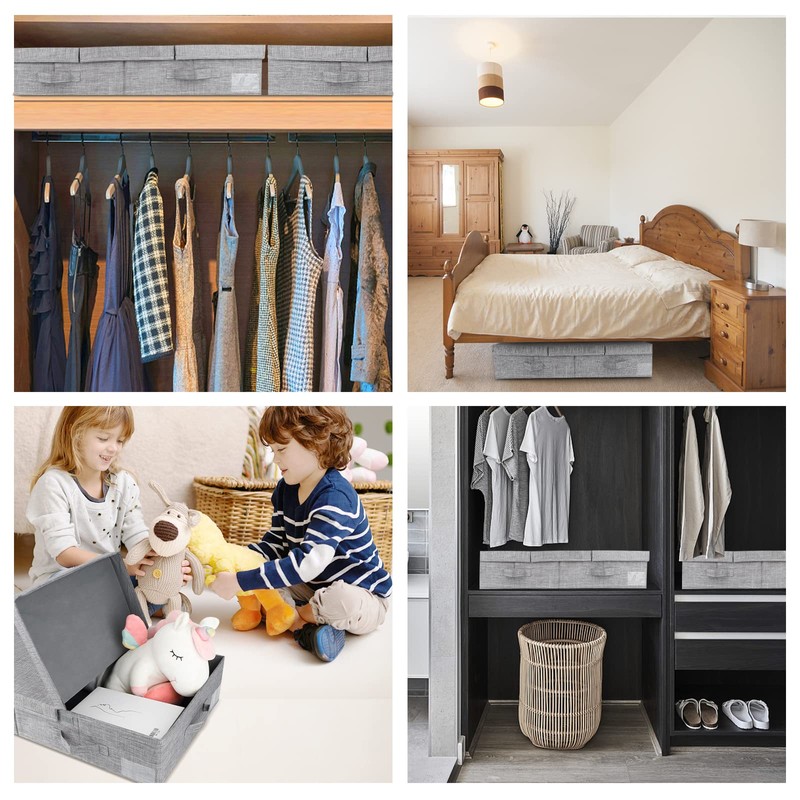 DAYARD Underbed Storage Container Bins with Lids, Under Bed Storage