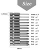 Mesee 12Pcs Magnetic Phillips Screwdriver Bit Set with 1/4-inch Hex