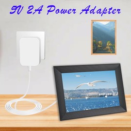 5ft Power Cord for Aura Carver AF900 & AF100 – Replacement SR-A30502000U2 WiFi Digital Picture Frame Power Adapter
