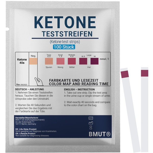 100 x Ketosis Test Strips I Ketone Test for Effective