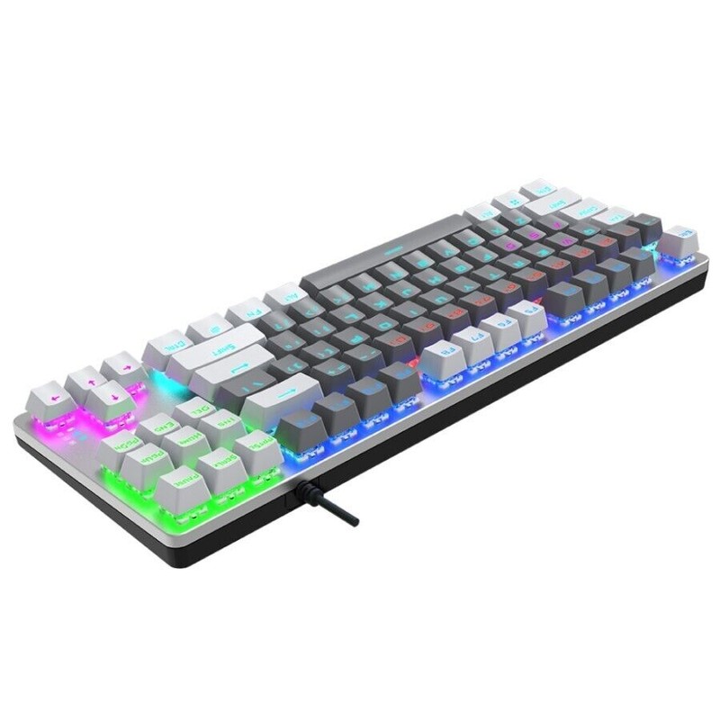 Altec Lansing ALGK8404 Wired Mechanical Gaming Keyboard RGB Ergonomic WHITE/GRAY