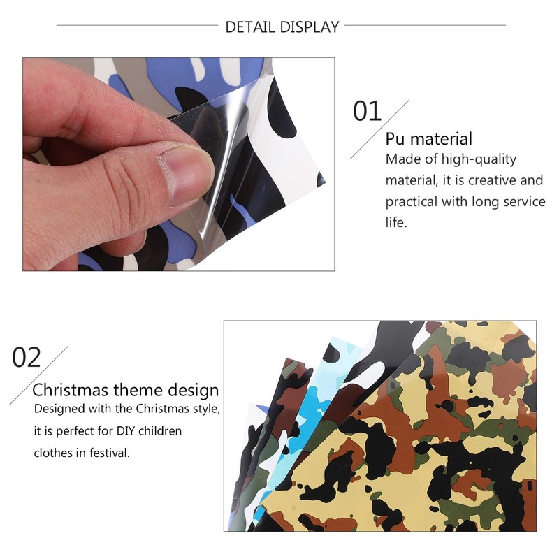 Operitacx 5pcs Heat Press Htv Glitter Heat Transfer Vinyl DIY