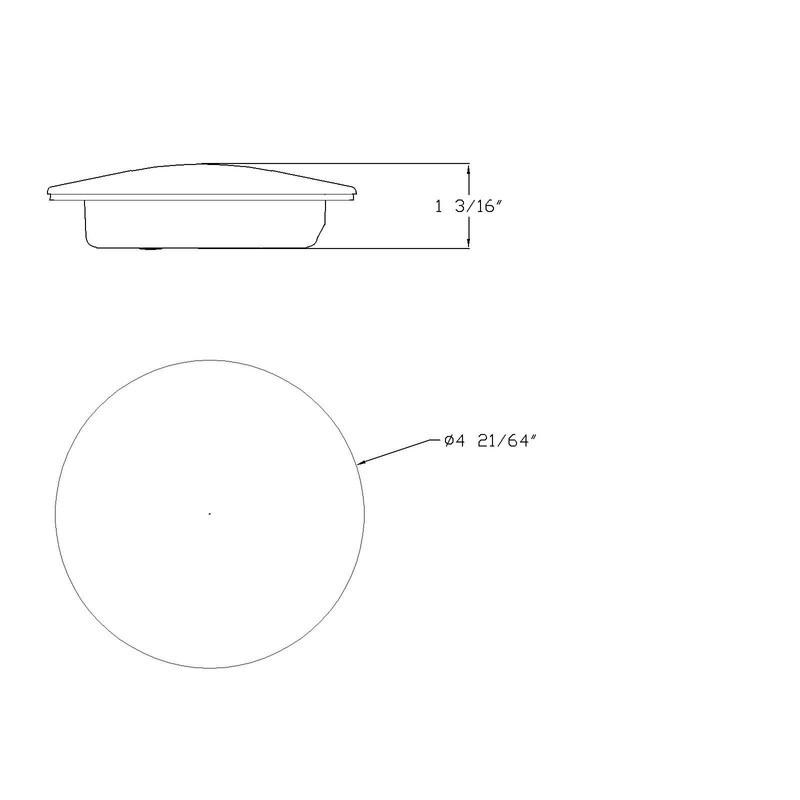 Lumitronics RV 4.5 Inch LED Recessed Interior Dome Puck Light