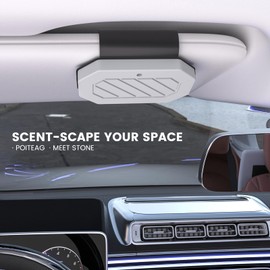 POITEAG Car Air Freshener for Women & Men, Natural Non-Toxic Scent Stone Diffuser 2-in-1Car Fresheners Long Lasting fragrance - Pine