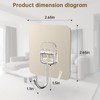 5-Pack Adhesive Lid Holder Hooks Compatible with Caraway Pan, Wall