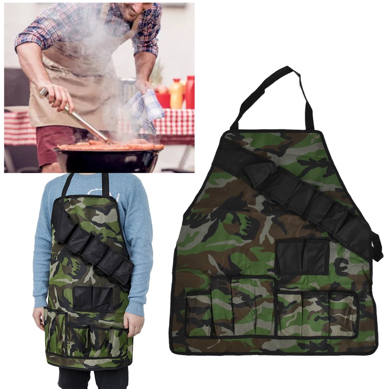 BBQ Apron Oxford Cloth Lightweight Kitchen Chef Grilling Apron for