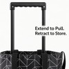Foldable Shopping Cart Bag with Wheels and Retractable Handle for