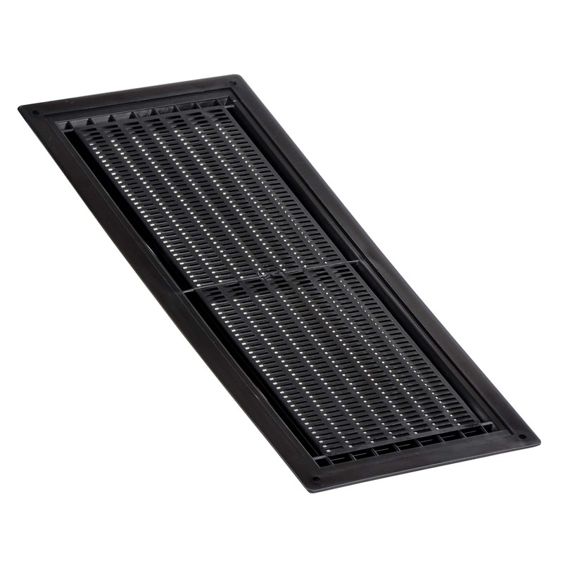 Steinberg14 Black Ventilation Grille, 300 x 130 mm, Plastic Exhaust