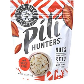 Pili Hunters - Wild Sprouted Pili Nuts, Spicy Chili (1 lb Bag) Keto/Paleo/Vegan Snacks, Low Carb Energy, Gluten Free, No Sugar Added, Superfood, The Original AS SEEN ON SHARK