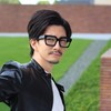 meSmart Original PIXEF Mt. Fuji Glasses, Black Rimmed Glasses, Large