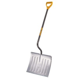 True Temper 1641200 Aluminum Snow Shovel with Ergonomic D-Grip Steel Handle 18 Inch