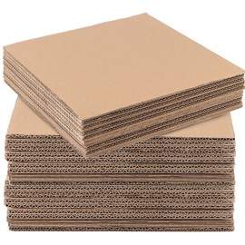ZOENHOU 30 PCS 12 x 12 x 1/4 Inch Corrugated Cardboard Sheets, 5 Layer Single Wall Cardboard Inserts, Flat Cardboard Squares Separators, Packing Paper Sheets for Mailing, DIY Crafts, Art Projects