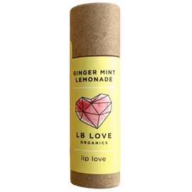 LB Love Organics Plastic Free Lip Love | Jumbo Organic Lip Balm | Organic Beeswax and Plant Based | Zero Waste Natural Lip Balm (Ginger Mint Lemonade) Spring and Summer Favorite