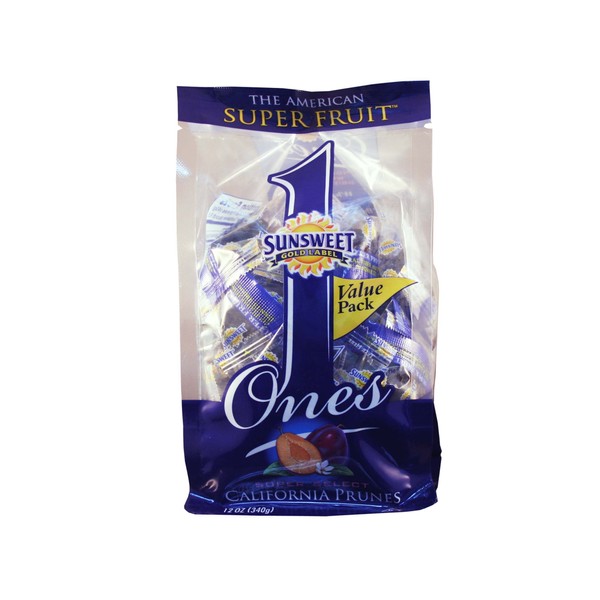 Sunsweet Ones Individually Wrapped Dried Prunes Value Pack  12 ounce