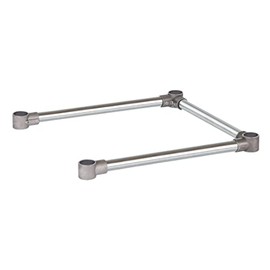 DuraSteel Open Base Work Table Bracing - 24 x 24 Inch Table Stabilizing Leg Cross Braces - Fits Commercial Food Prep Stainless Steel or Maple Wood Worktable