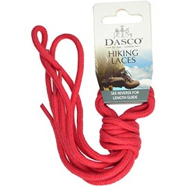 Dasco 140cm Cord Hiking and Walking Boot Laces - Red