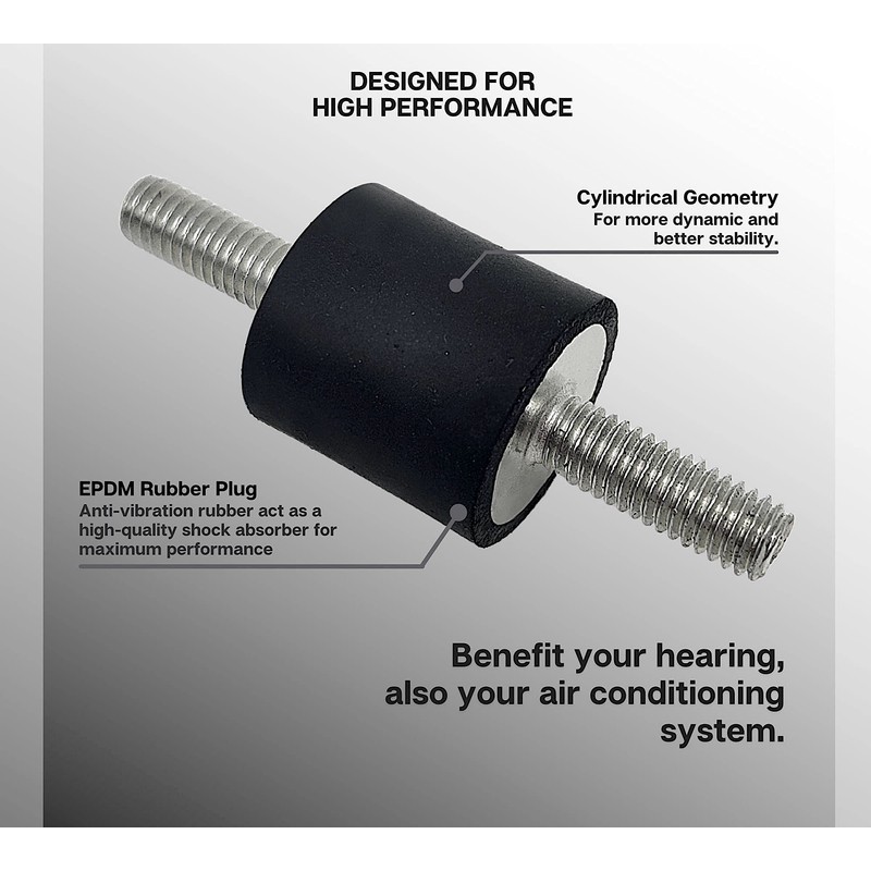 DOJA INDUSTRIAL Air Conditioning Rubber Buffer M4 Thread 15 x