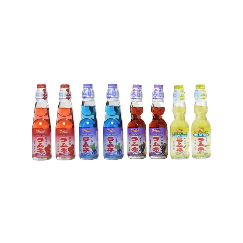 RAMUNE Japanese Soft Drink Variety, 8-Pack, 6.76 Fluid Ounce Each