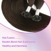 ABH AMAZINGBEAUTY U Tip Real Human Hair Extensions Chocolate Brown