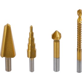 BGS Diy 50794 | Multi Drill Bit Set | HSS-G | Titanium Nitrided | 4 Pieces