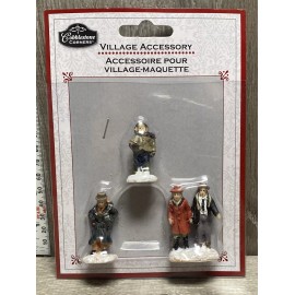 Cobblestone Corners Christmas Village Accessories Villagers Couple Child