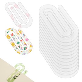 Shimmeroo 12Pcs Sublimation Blanks Acrylic Paper Clips,4"x2" Acrylic Jumbo Paper Clips for Heat Transfer,Home,DIY Crafts,Office,School Supplies,Gift Use