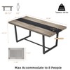 STHOUYN 71" 6ft Large Dinner Table for 6 8 Seat