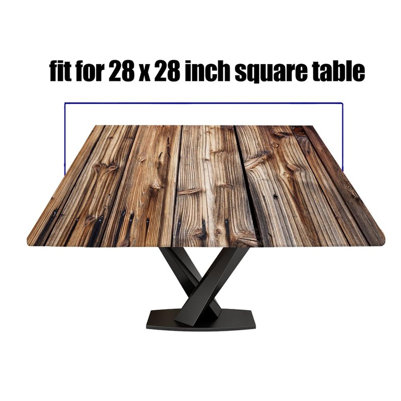 LKEZYOEL Wipeable Tablecloth Elastic Suit for 28"x28" Square Folding Table