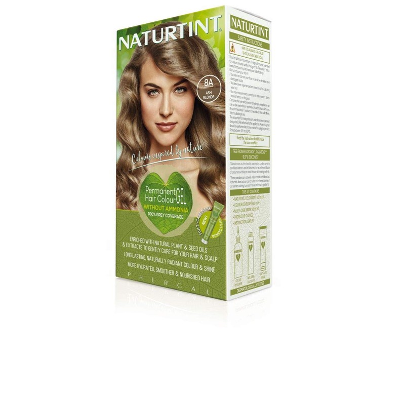 Phergal Naturtint Permanent Hair Color, 8A Ash Blonde, 5.28 Ounce
