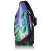 Anna by Anuschka Women's Medium Cross Body Hobo, Midnight Peacock,