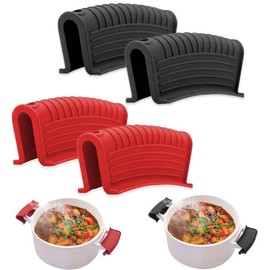 2 Pairs of Silicone Assist Handle Holder,Cast Iron Pan Skillet Handle Covers Soup POTS Pot Handle Holders,Handle Protectors Non-Slip Pot Holder Sleeve,Frying pan Casserole Oven Tray Cookware