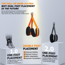 Pull Up Assistance Bands, Adjustable Heavy Duty Resistance Band for Pull Up Bar with Foot Strap, Assistance Upper Body Workout Equipment for Home Gym, Strength Training & Stretching