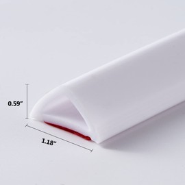 aishang hai Collapsible Bathroom Corner Water Strip Dam, Water-Blocking Self-Adhesive Baffle for Suitable for The Gap Between the Shower Kitchen Countertop Sink and Cooktop (39 Inch-White)