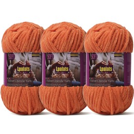 Lpalats - Hilo de manta para bebé suave para ganchillo – Paquete de 3 hilos de felpilla gruesa de 100 g/3.5 oz para tejer mantas Amigurumi – Hilos súper voluminosos – Hilos de felpa gruesos de 261
