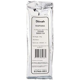 Dilmah Exceptional Ceylon Green Tea Loose Leaf Refill, 100 Grams