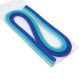 ODETOJOY Blue Quilling Paper Gradient Quilling Strips 5MM Crafts Paper Filigrana Color Ramps Chromatic Crescendo 120pcs Length 21inch