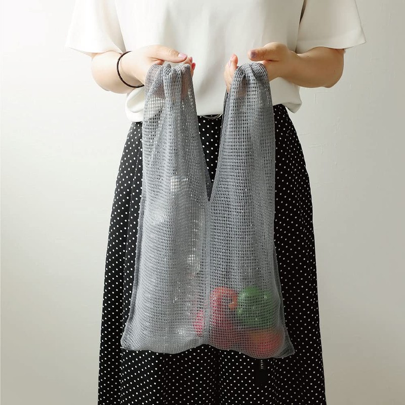 &NE NHO-189-GY Grocery Bag, Made in Japan, Eco Bag, Grocery,