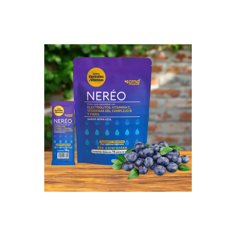 Neréo Suplemento Alimenticio 10 Sobres 14 G Multivitamínico Sabor Mora