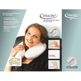 VitaLife Neck Pillow 33 x 33 x 8 cm Polyester White 33 x 33 x 8 cm