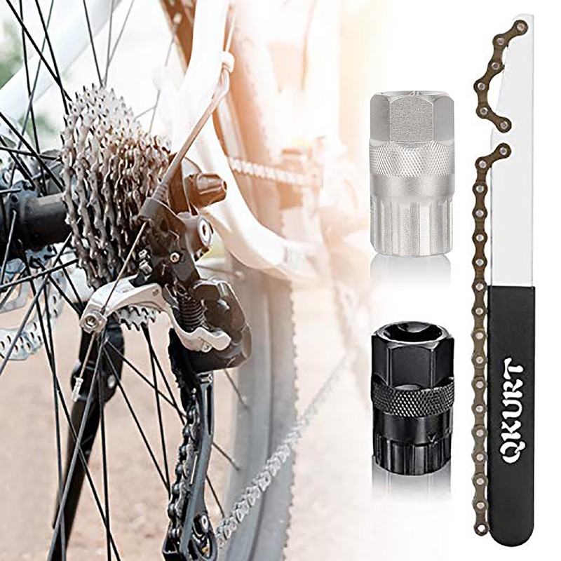 QKURT Bike Chain Whip Tool Kit Universal for Cassette and