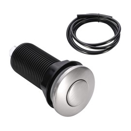 RQYEKDO Garbage Disposal Air Switch Kitchen Sink Top Long Stainless Steel Polished Nickel Long 2.5" for Food and Waste Disposal On/Off Air Button Parts…