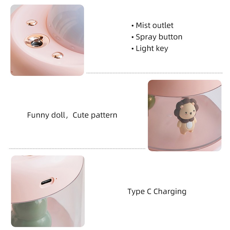 Humidifier Home Landscape Projection 35ML-55ML/H Spray Volume 2000mAh 500ml Large