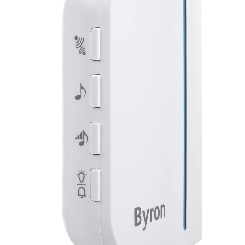 Byron Wireless Portable Doorbell Set, Touch Free Door Push, Wave