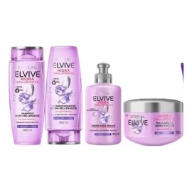 Kit De 4 Piezas Shampoo Elvive Hialuronico 680 Ml                                                                                                     