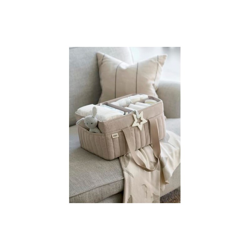 Mamas & Papas Nappy Caddy - Cashmere Waffle | Textured